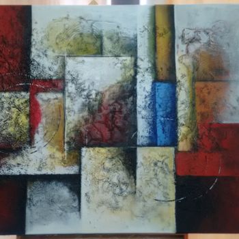 Pintura titulada "Abstrato com textur…" por Klaytson (Ian) Pereira, Obra de arte original, Tinta