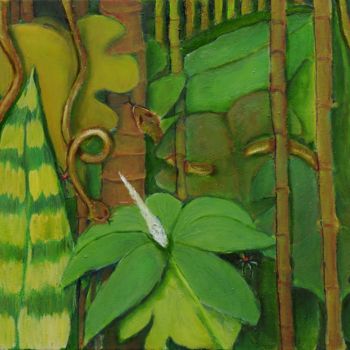 Schilderij getiteld "Jungle" door Klazien De Vries, Origineel Kunstwerk