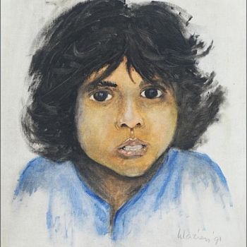 "Boy from India" başlıklı Resim Klazien De Vries tarafından, Orijinal sanat