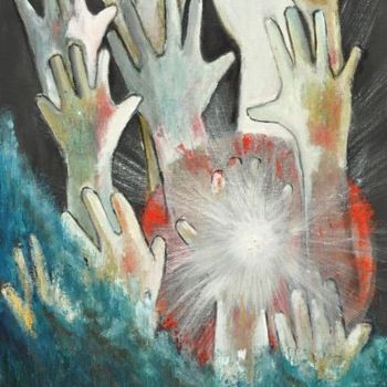Картина под названием "Hand of Hope" - Klazien De Vries, Подлинное произведение искусства