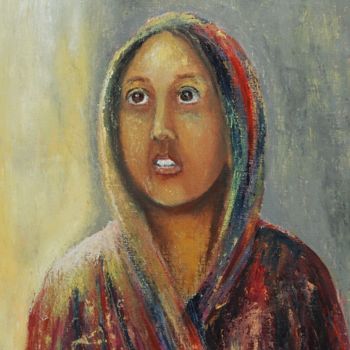 Painting titled "Maria Magdalena: "R…" by Klazien De Vries, Original Artwork