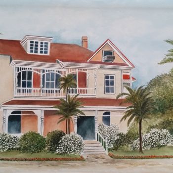 Painting titled "Key West" by Kurt Patzke, Original Artwork, Watercolor
