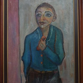 Painting titled "Boy" by Klim, Original Artwork, Oil