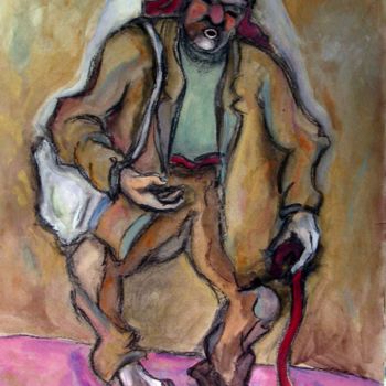 Painting titled "beggar" by Klim, Original Artwork, Oil