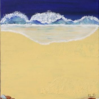 Peinture intitulée "Plage" par Klo, Œuvre d'art originale