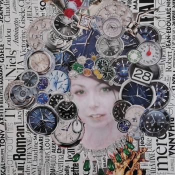 Collages getiteld "Le matin d Alice" door Claire Ferrari (klrferr), Origineel Kunstwerk, Collages