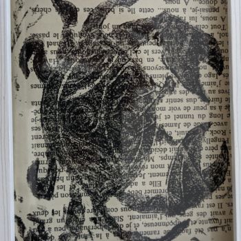 Prenten & gravures getiteld "Crabe noir" door Claire Ferrari (klrferr), Origineel Kunstwerk, Linosnede