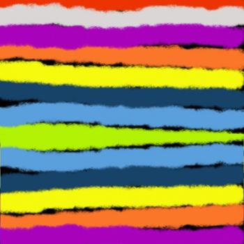Peinture intitulée "Bande colorées" par Tanan Klyd, Œuvre d'art originale