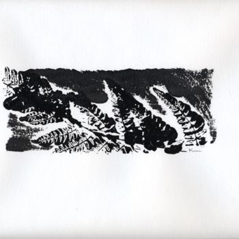 Картина под названием "Les arbres-poissons" - Kristel Maupin, Подлинное произведение искусства, Акрил