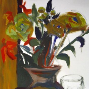 Pittura intitolato "Flower Study" da Kristen Ettensohn, Opera d'arte originale