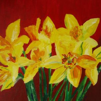 Painting titled "Daffodil Still Life" by Kristen Ettensohn, Original Artwork