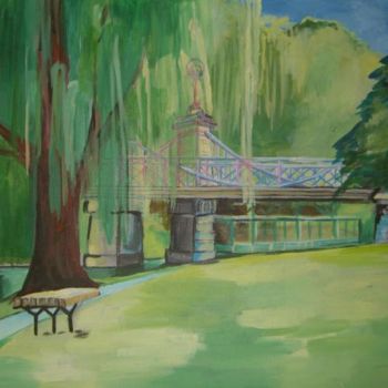 Painting titled "Boston Garden" by Kristen Ettensohn, Original Artwork