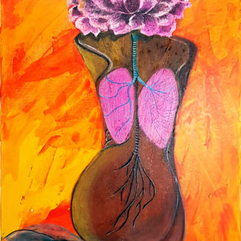 Картина под названием "art painting-Lungsp…" - Alexandra Knabengof, Подлинное произведение искусства, Акрил