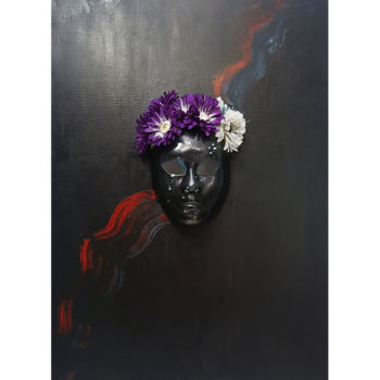 Картина под названием "Installation-black…" - Alexandra Knabengof, Подлинное произведение искусства, Акрил