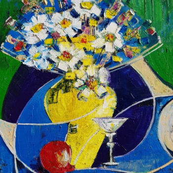 Pintura titulada "Flowers" por Knkush Yesoyan, Obra de arte original, Oleo