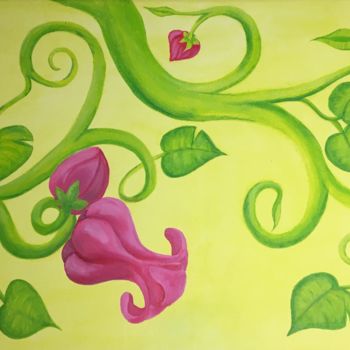 Painting titled "Nature enchantée.jp…" by Cosette Baeriswyl, Original Artwork, Acrylic