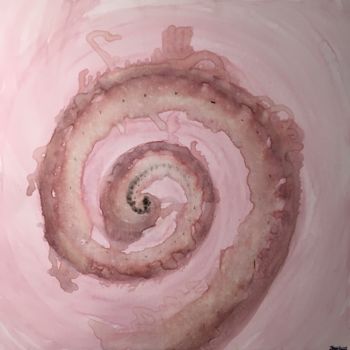 Painting titled "La Spirale" by Cosette Baeriswyl, Original Artwork, Acrylic