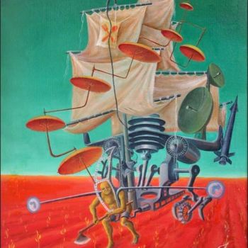 Картина под названием "Большой сельскохозя…" - Владимир Горбачев, Подлинное произведение искусства, Масло