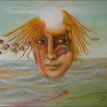 Malerei mit dem Titel "Мысль Люцивера о гр…" von Vladimir Gorbachev, Original-Kunstwerk, Öl