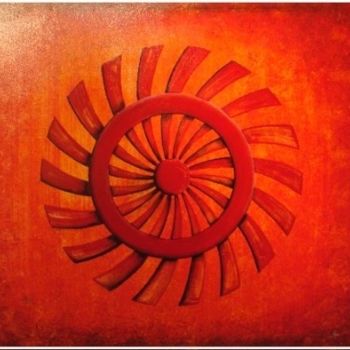 Painting titled "Le Cercle de la Vie" by Thomas Kobus, Original Artwork, Oil