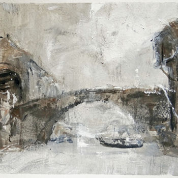 Painting titled "Bridge" by Andrei Kokarev, Original Artwork, Tempera