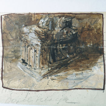 Ζωγραφική με τίτλο "Ruins" από Andrei Kokarev, Αυθεντικά έργα τέχνης, Ακουαρέλα