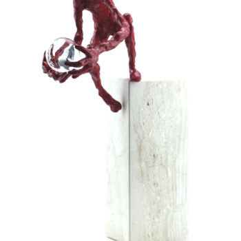 Sculptuur getiteld "Pila Motus Impulsor…" door Tomasz Koclęga, Origineel Kunstwerk, Bronzen