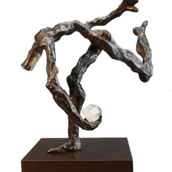 Skulptur mit dem Titel "Effugere" von Tomasz Koclęga, Original-Kunstwerk, Bronze