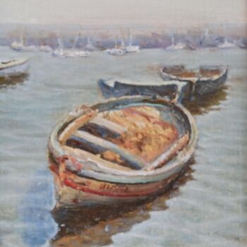 Картина под названием "Лодки..." - Denis Konotop, Подлинное произведение искусства, Масло