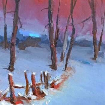 Картина под названием "Зимний..." - Denis Konotop, Подлинное произведение искусства, Масло