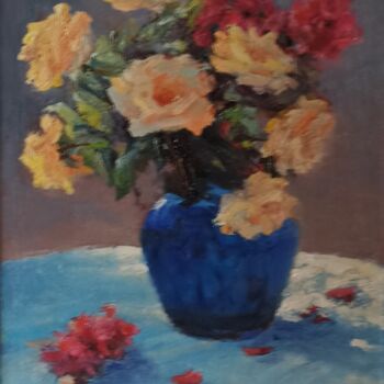 Картина под названием "Цветы" - Denis Konotop, Подлинное произведение искусства, Масло