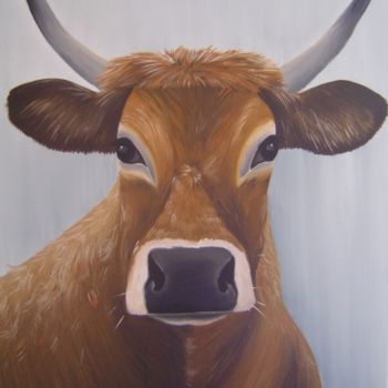 Schilderij getiteld "Frans vee # 3" door Anita Ammerlaan, Origineel Kunstwerk