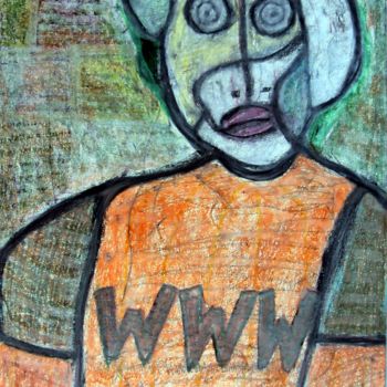 Schilderij getiteld "WWW = WIJ WILLEN WE…" door Koen Vlerick, Origineel Kunstwerk