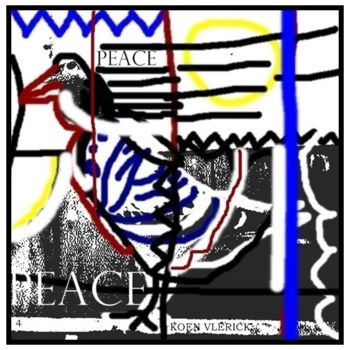 「PEACE 4」というタイトルのデジタルアーツ Koen Vlerickによって, オリジナルのアートワーク