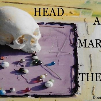 Installation intitulée "HEAD AND MARBLES IN…" par Koen Vlerick, Œuvre d'art originale