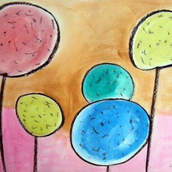 Painting titled "BLOEMEN VOOR J. V." by Koen Vlerick, Original Artwork