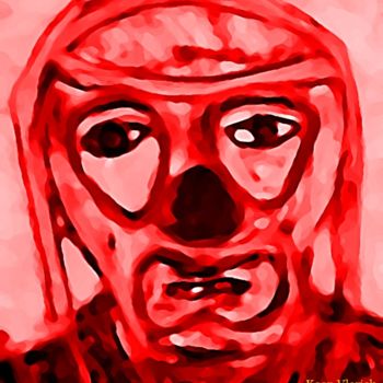 Цифровое искусство под названием "RED CLOWN" - Koen Vlerick, Подлинное произведение искусства