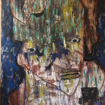 Painting titled "Neurhomme" by Apollinaire Gbeteglo, Original Artwork