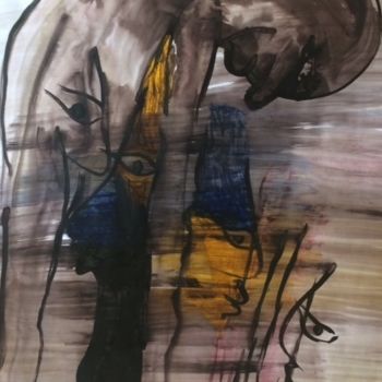 Pintura titulada "Moi,moi,moi" por Apollinaire Gbeteglo, Obra de arte original