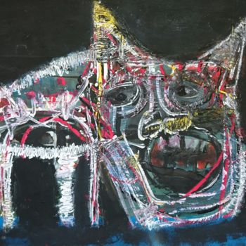 Pintura titulada "Tigritude" por Apollinaire Gbeteglo, Obra de arte original