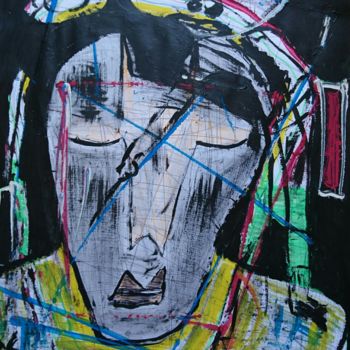 Painting titled "El torero" by Apollinaire Gbeteglo, Original Artwork