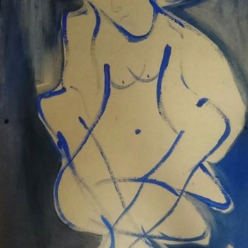 Schilderij getiteld "Retiens moi 2" door Apollinaire Gbeteglo, Origineel Kunstwerk, Acryl