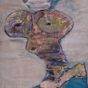 Peinture intitulée "Masquée" par Apollinaire Gbeteglo, Œuvre d'art originale, Acrylique
