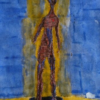 Painting titled "Sur le podium" by Apollinaire Gbeteglo, Original Artwork, Pigments