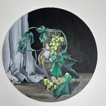 Malarstwo zatytułowany „La vigne” autorstwa Koffin’S Bryan Houessou, Oryginalna praca, Akryl Zamontowany na Inny sztywny pan…