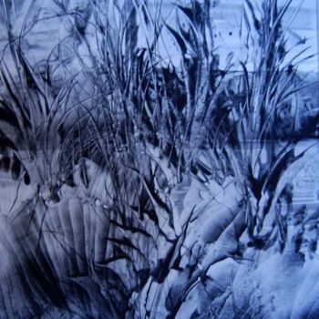 Pintura titulada "Blue Landscape" por Mike Healey, Obra de arte original