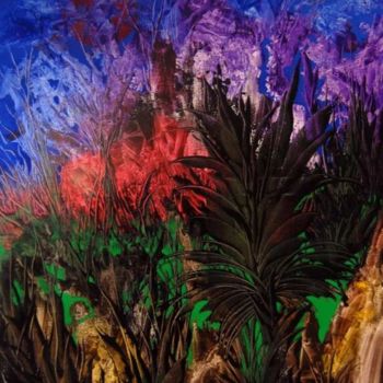 Pintura titulada "Tropical Forest" por Mike Healey, Obra de arte original