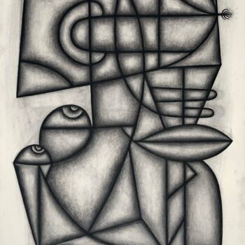 Dibujo titulada "Subsumed (notes fro…" por Kerry O. Furlani, Obra de arte original, Carbón