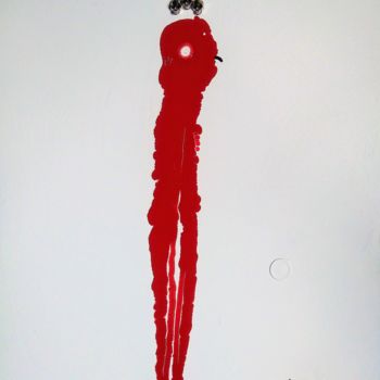 Painting titled "RED MAN" by Kogan, Original Artwork, Acrylic