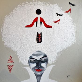 Malarstwo zatytułowany „DREAM OF WOMAN” autorstwa Kogan, Oryginalna praca, Akryl
